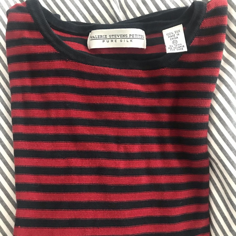 Valerie Stevens Petites Pure Silk Sweater